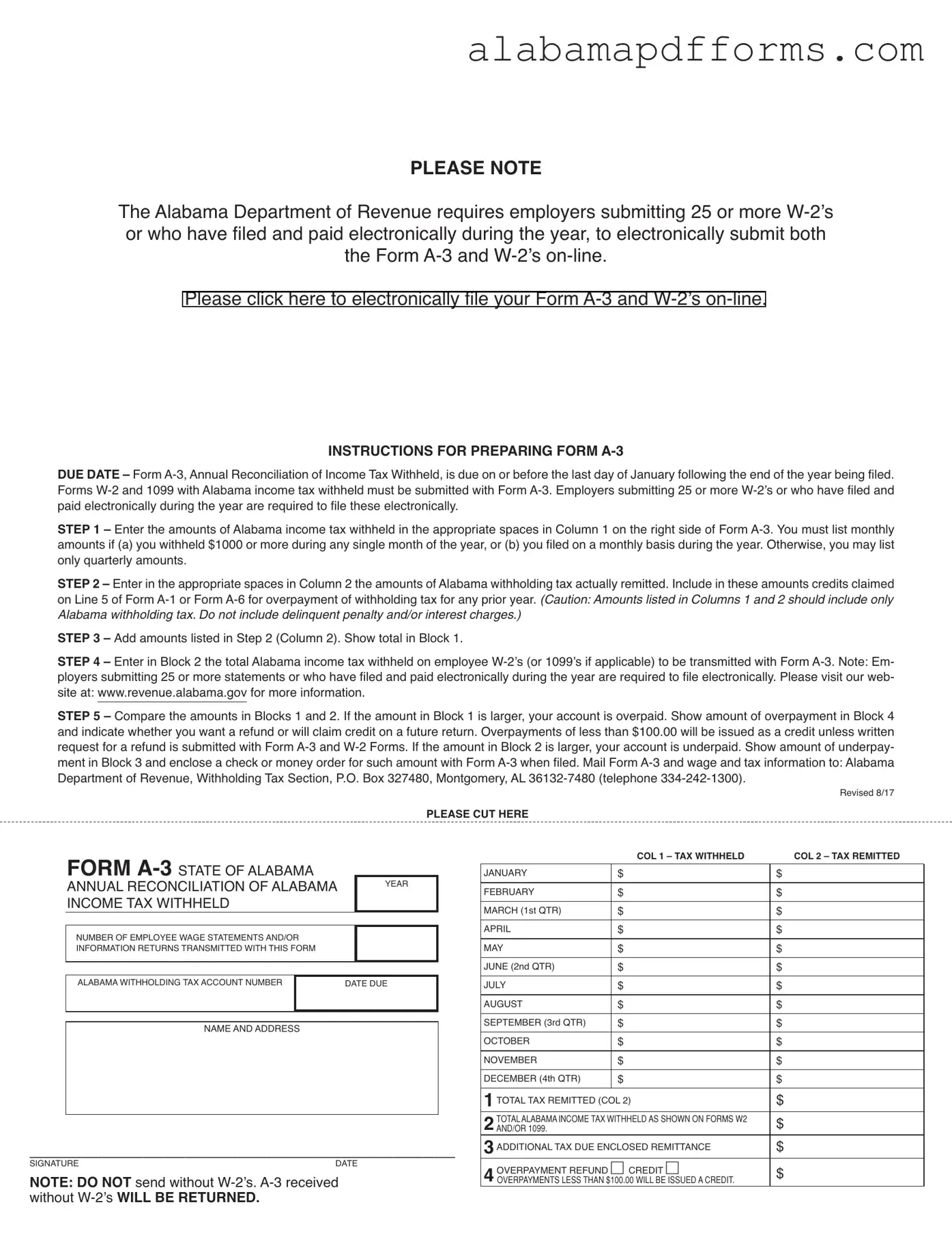 Fill Out a Valid A 3 Alabama Form