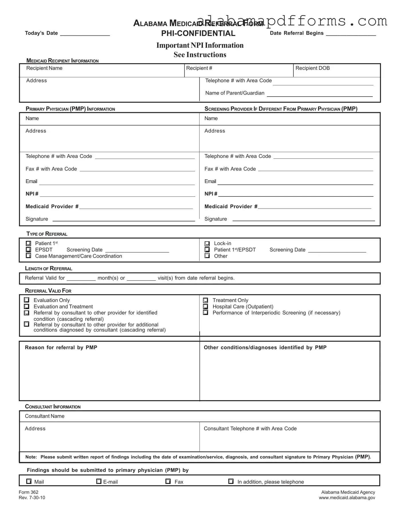 Fill Out a Valid Alabama 362 Form