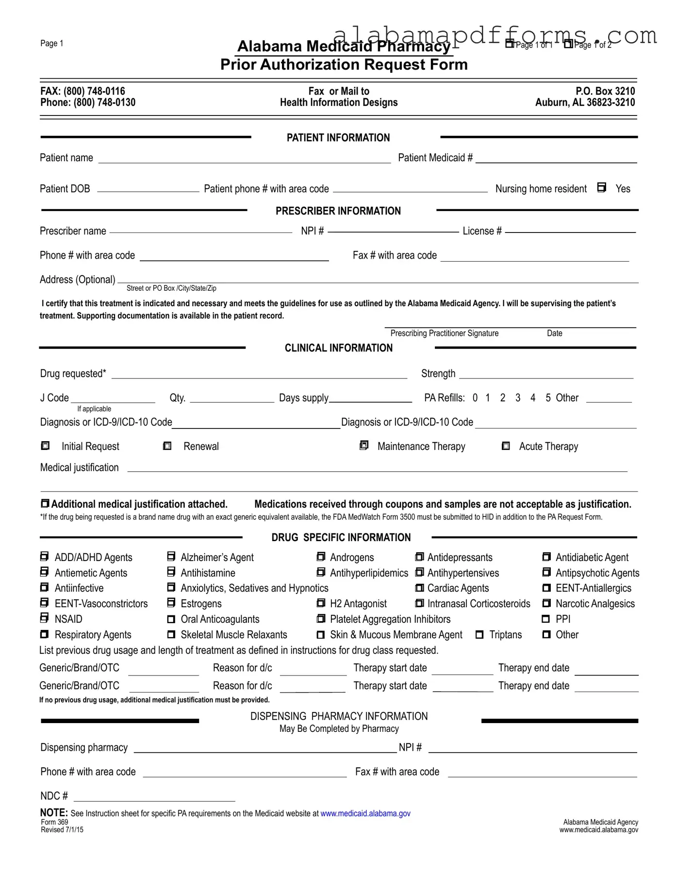 Fill Out a Valid Alabama 369 Form