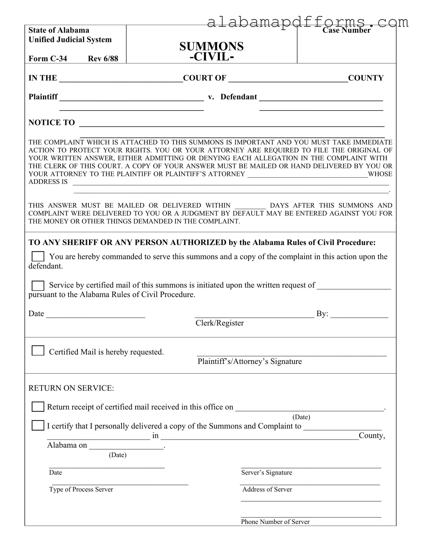 Fill Out a Valid Alabama C 34 Form