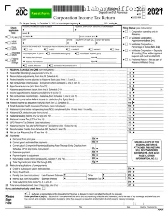 Fill Out a Valid Alabama 20C Form