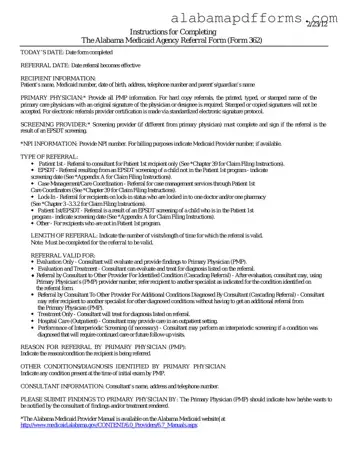Fill Out a Valid Alabama Medicaid Referral Form