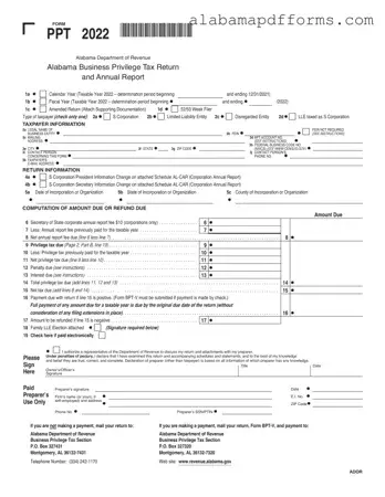 Fill Out a Valid Alabama Ppt Form
