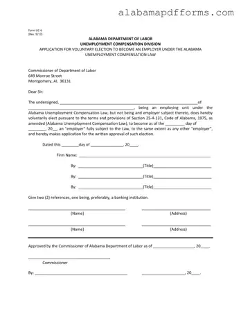 Fill Out a Valid Alabama Uc 6 Form