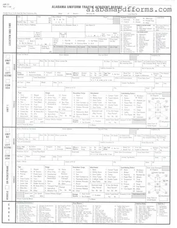 Fill Out a Valid Alabama Uniform Traffic Report Form