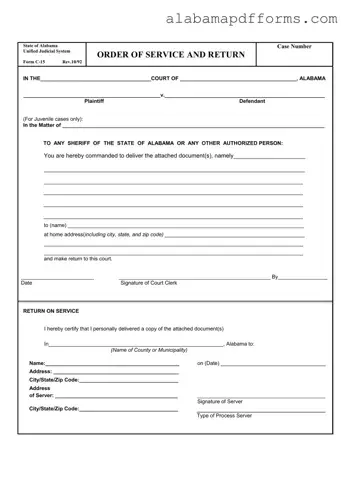 Fill Out a Valid C 15 Alabama Form