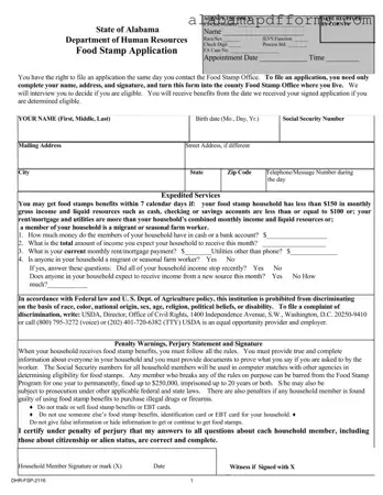 Fill Out a Valid Food Stamp Application Alabama Form